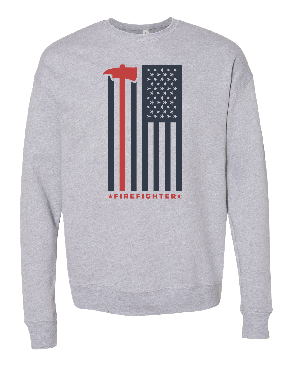 Firefighter Axe Crew Sweatshirt - Athletic Heather