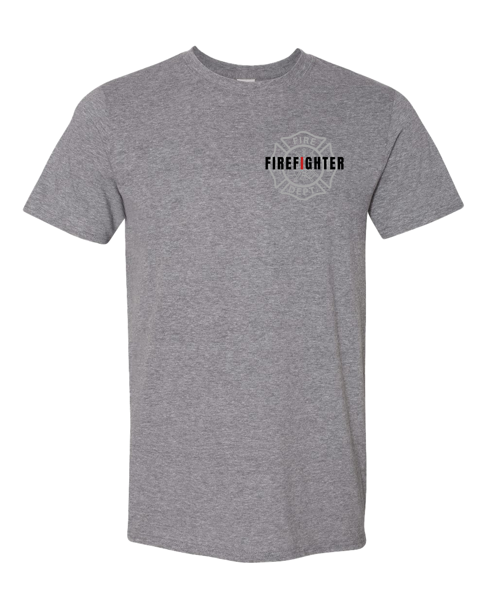 Firefighter Badge Tshirt - Graphite Heather