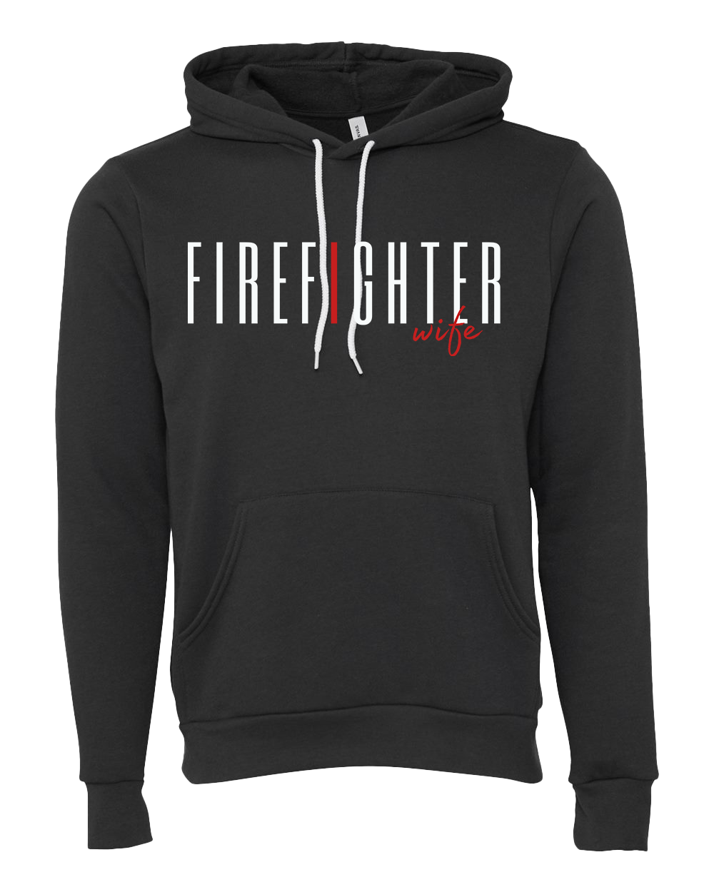 Firefighter Wife Hooded Sweatshirt - Dark Grey