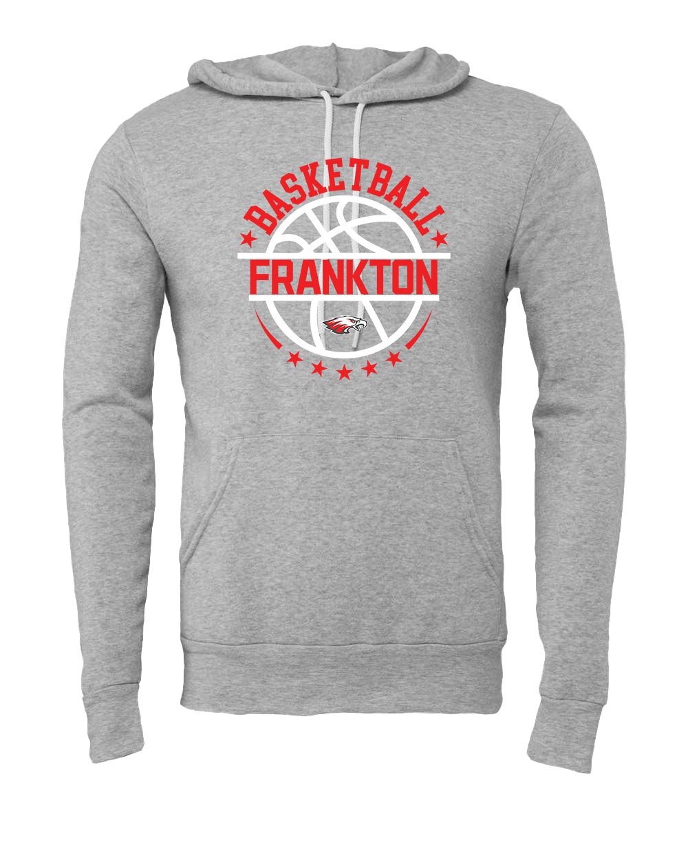 Frankton Eagles Retro Basketball Hoodie - Athletic Heather