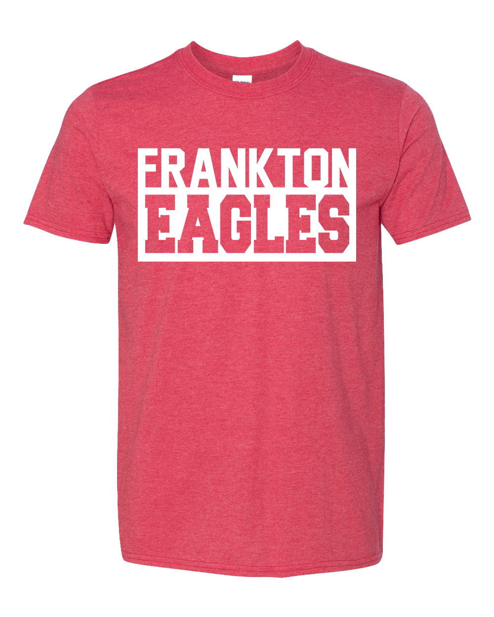 Frankton Eagles Block Tshirt - Heather Red