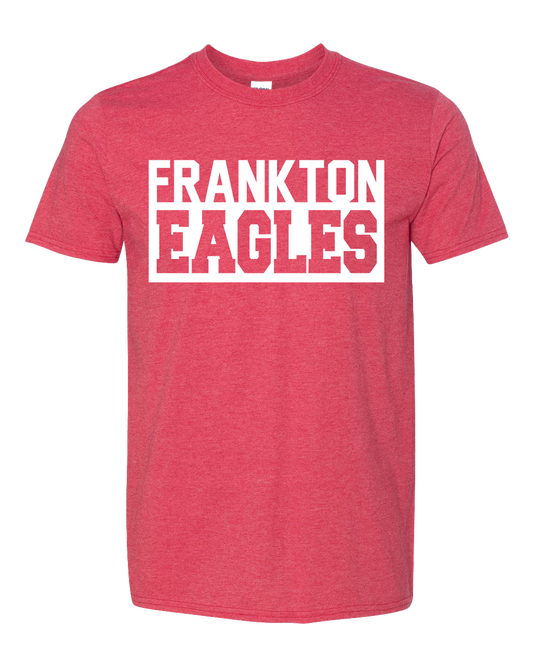 Frankton Eagles Block Tshirt - Heather Red