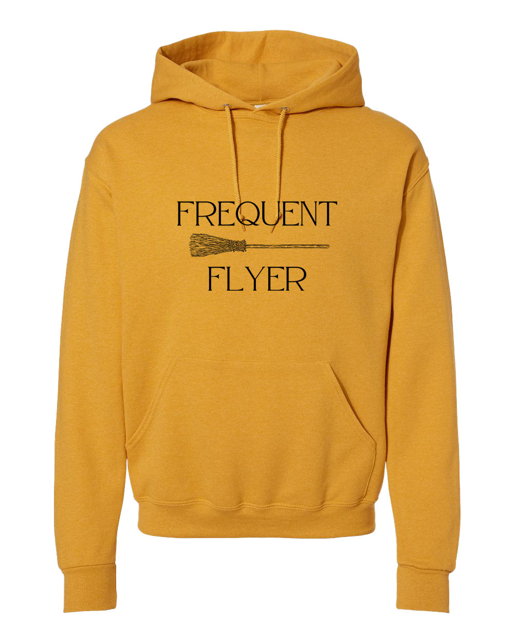 Frequent Flyer Hooded Sweatshirt - Mustard