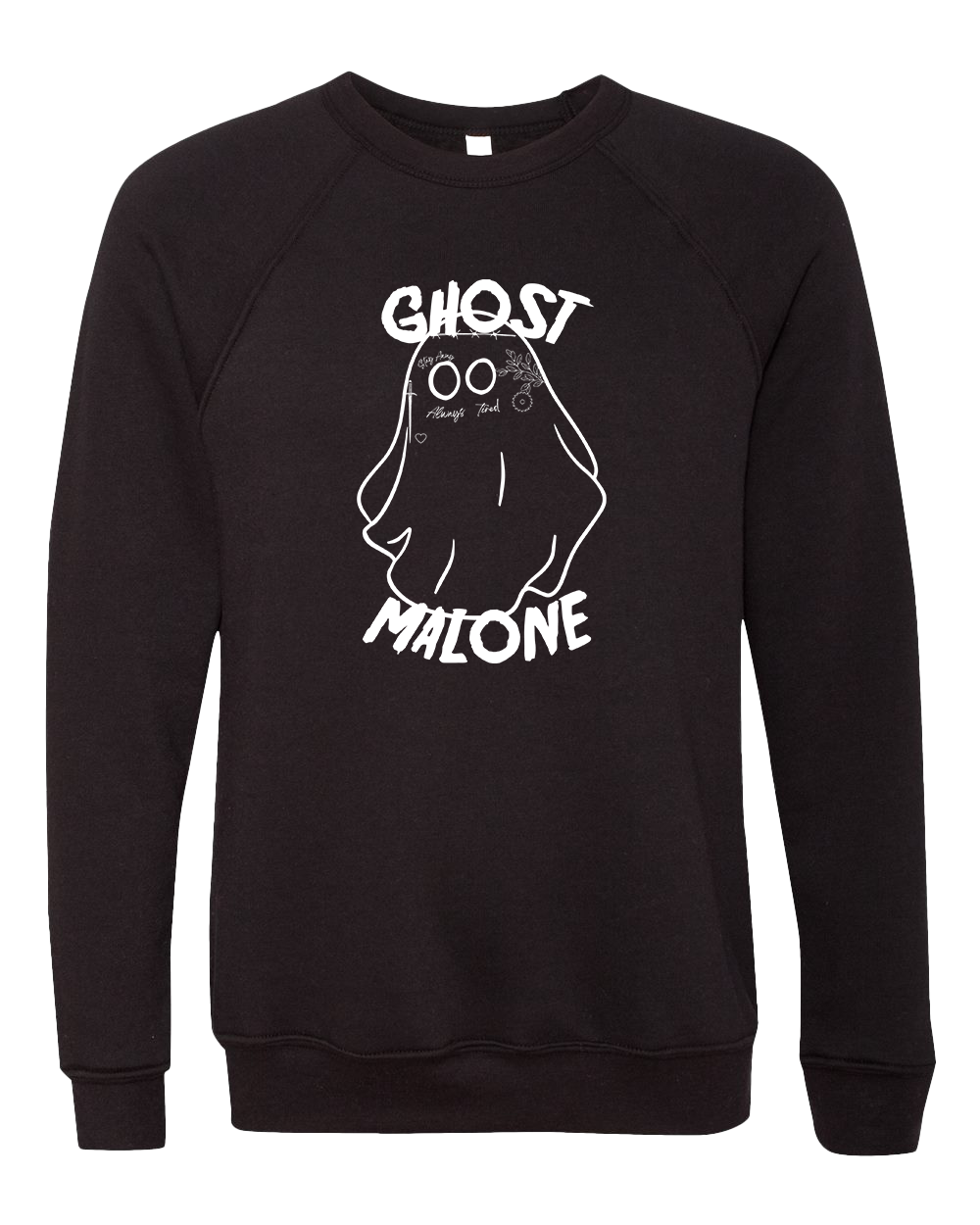 Ghost Malone Crew Sweatshirt - Bella Canvas - Black