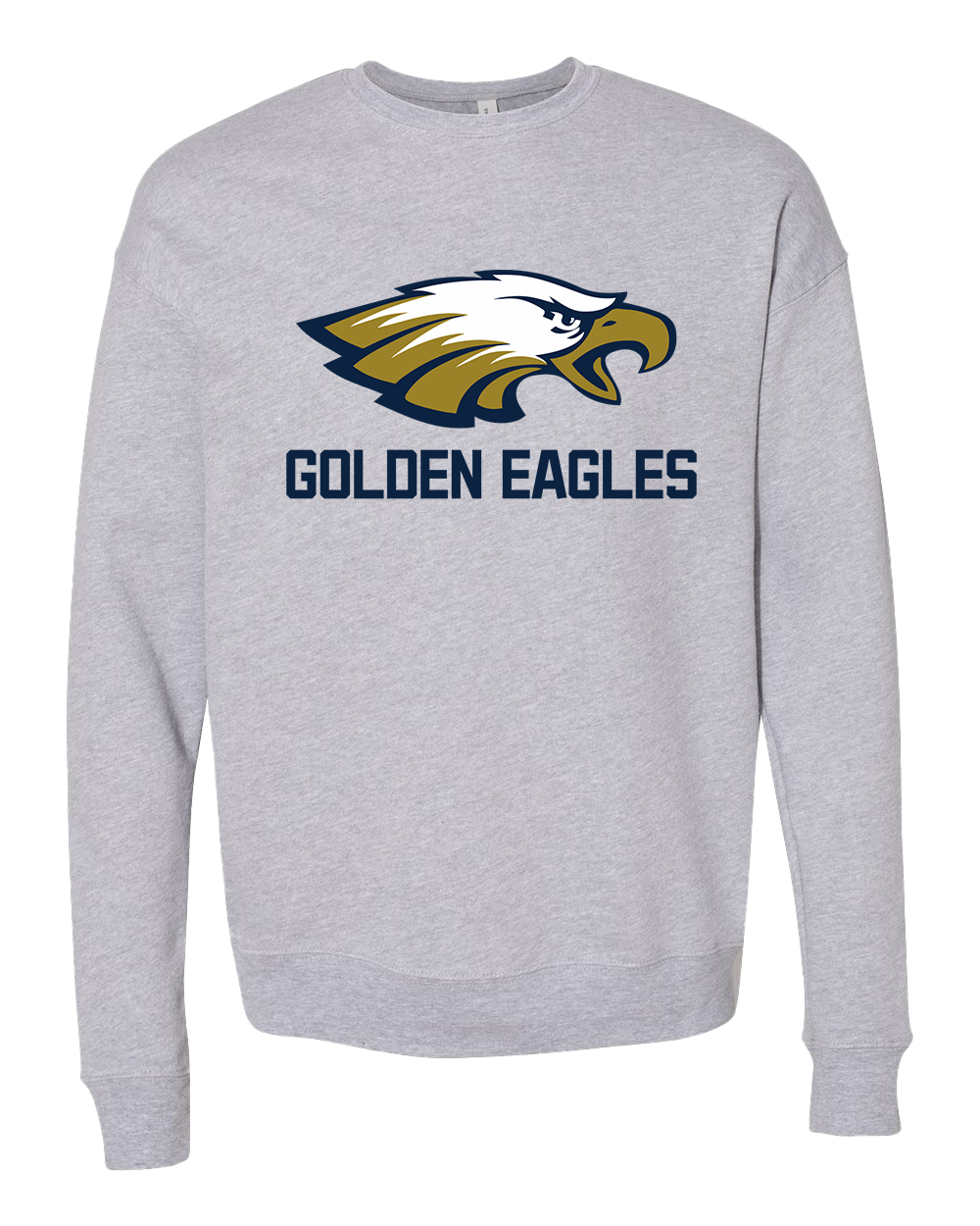 Oak Hill Golden Eagles Large Logo Crew Sweatshirt - Athletic Heather