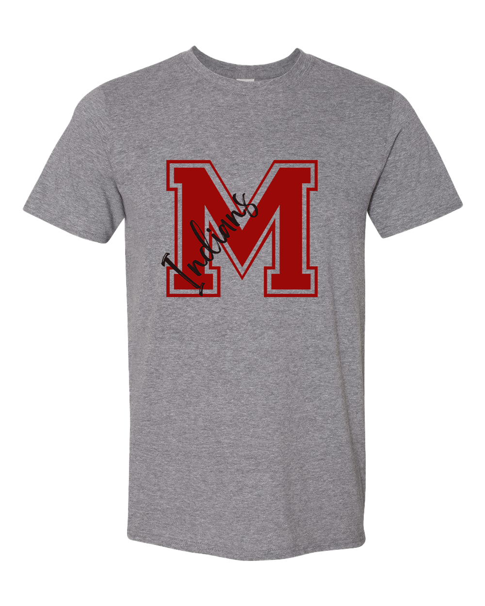 Mississinewa Indians Big M Tshirt - Graphite Heather