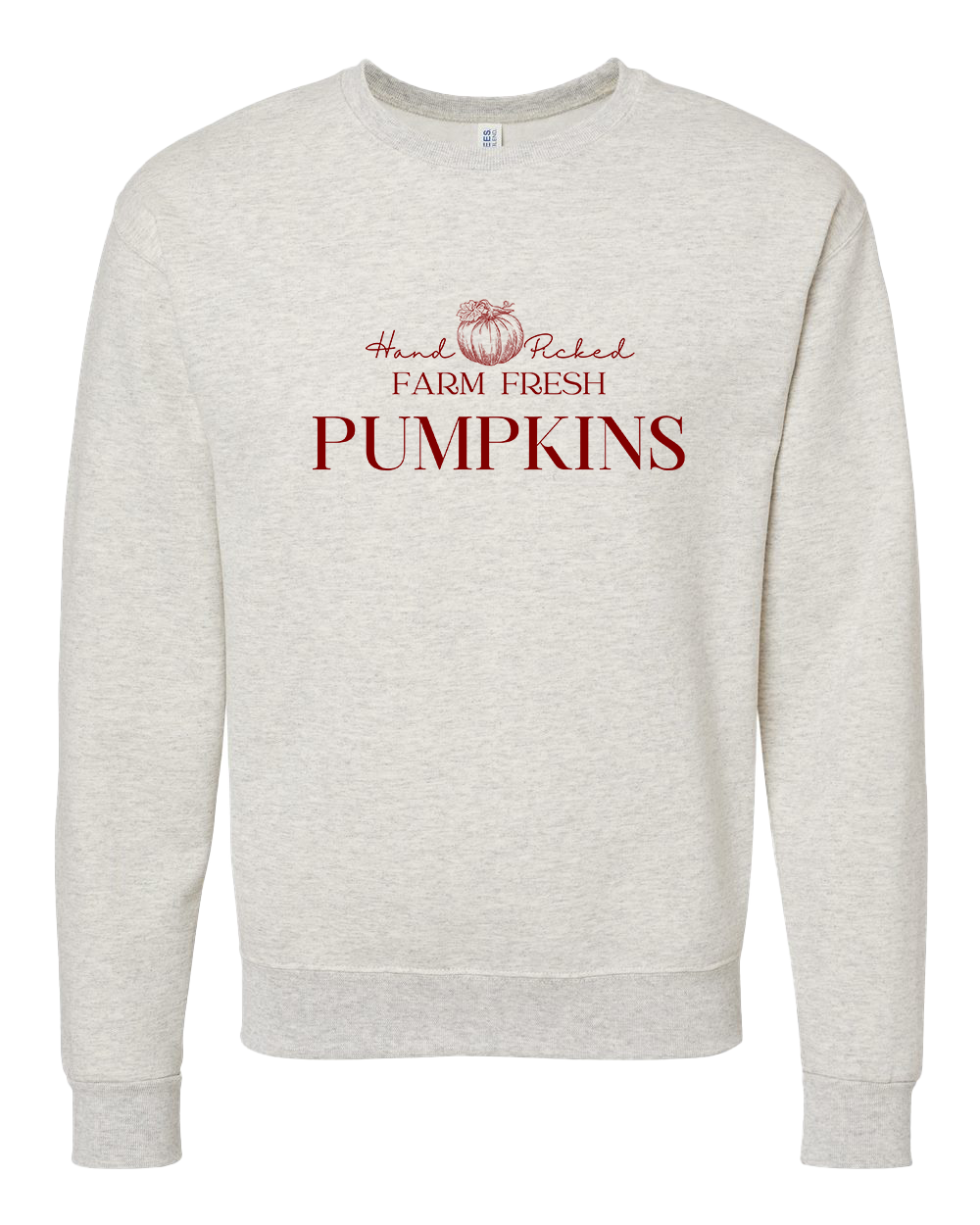 Farm Fresh Pumpkins Oatmeal Heather Crew