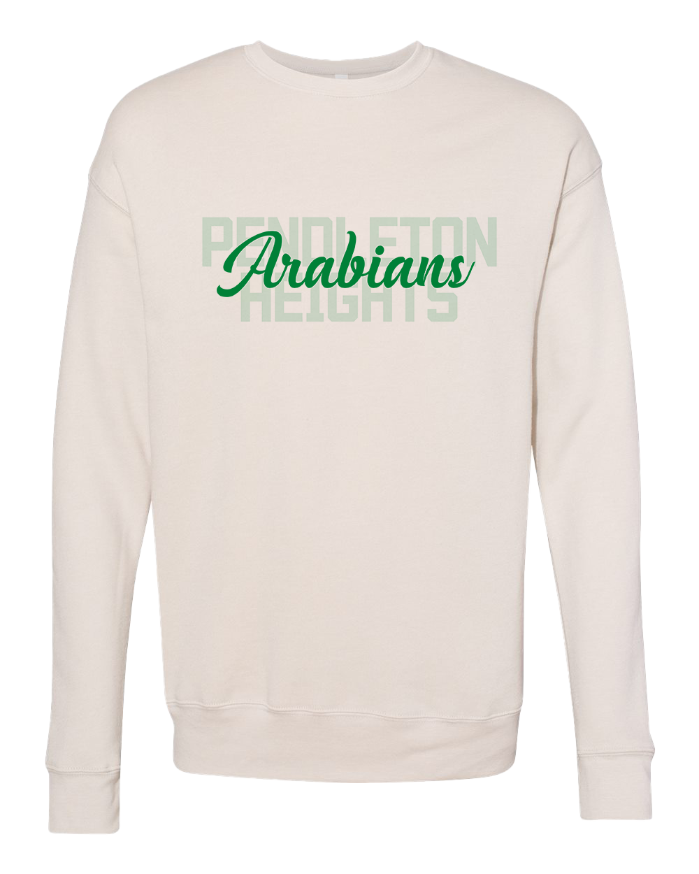 Arabians Script Crew Sweatshirt - Heather Dust