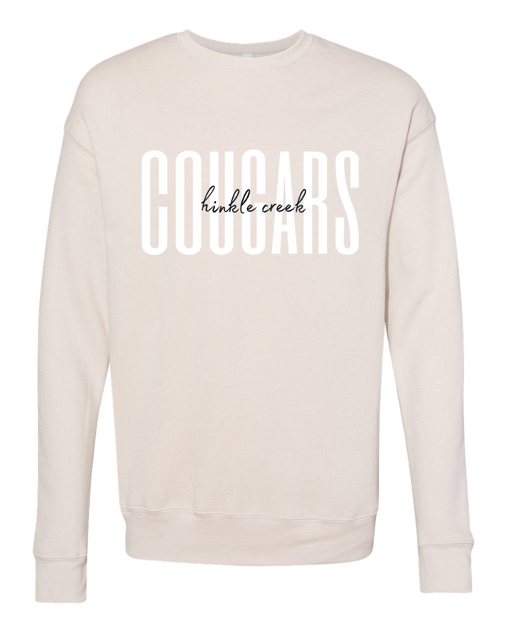 Hinkle Creek Cougars Tall Font Crew - Various Colors