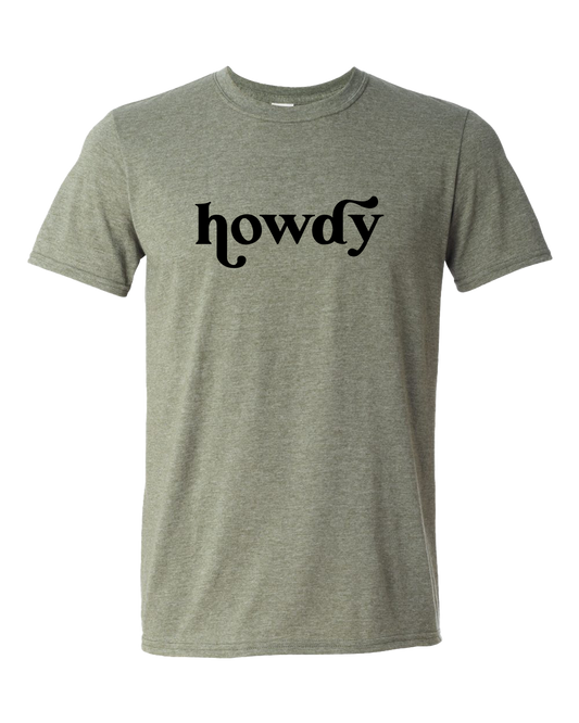 Howdy T-Shirt - Military Heather Green