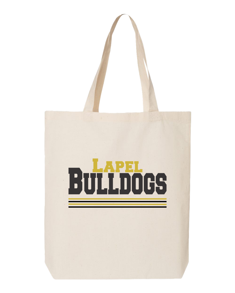 Lapel Bulldogs Tote - Natural
