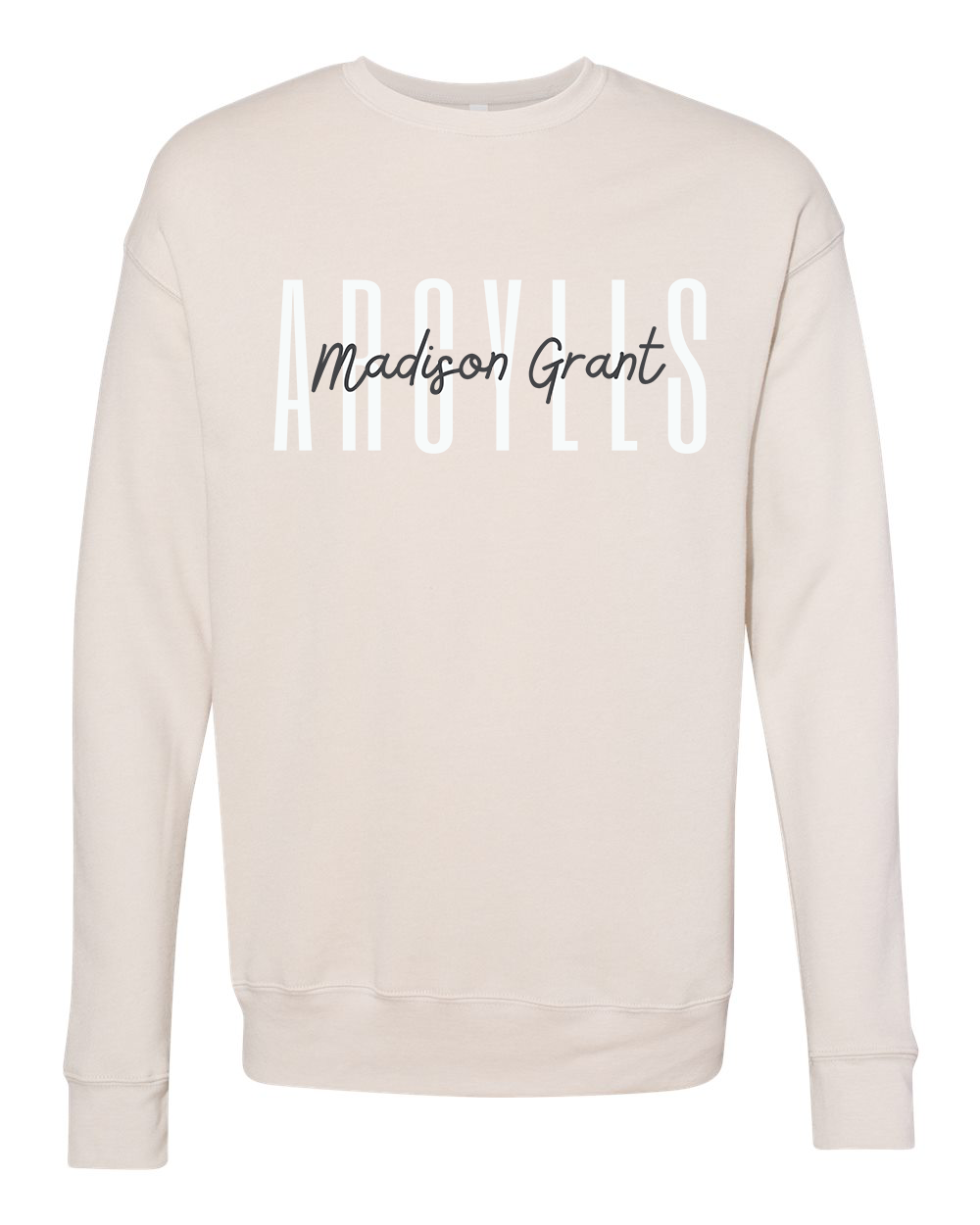 Madison Grant Argylls Tall Font Crew - Heather Dust