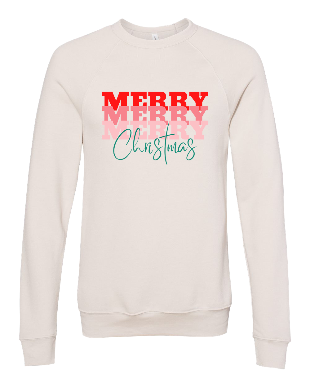 Merry Christmas - Bella Canvas Crew - Heather Dust