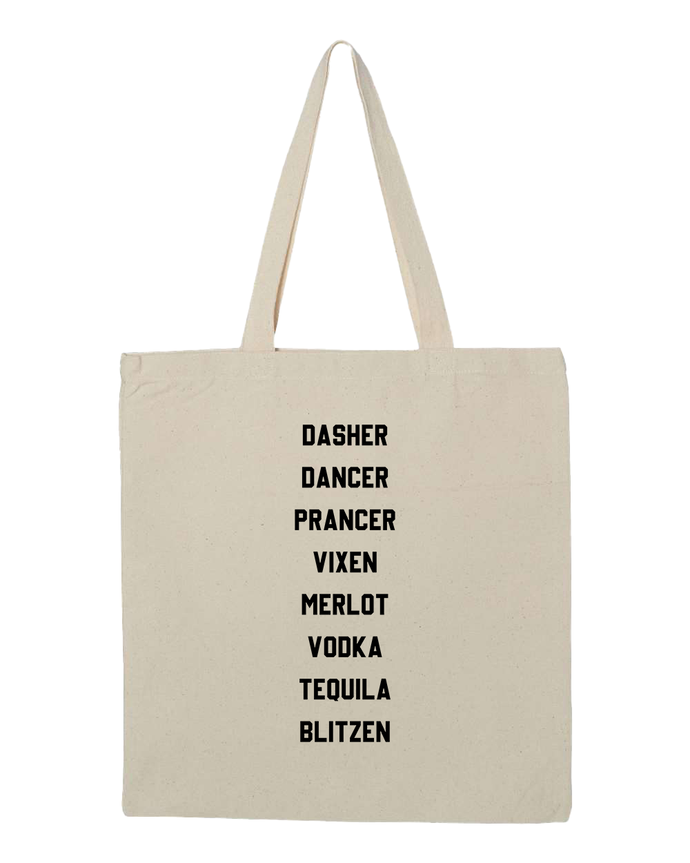 Tipsy Reindeer Tote Bag - Natural