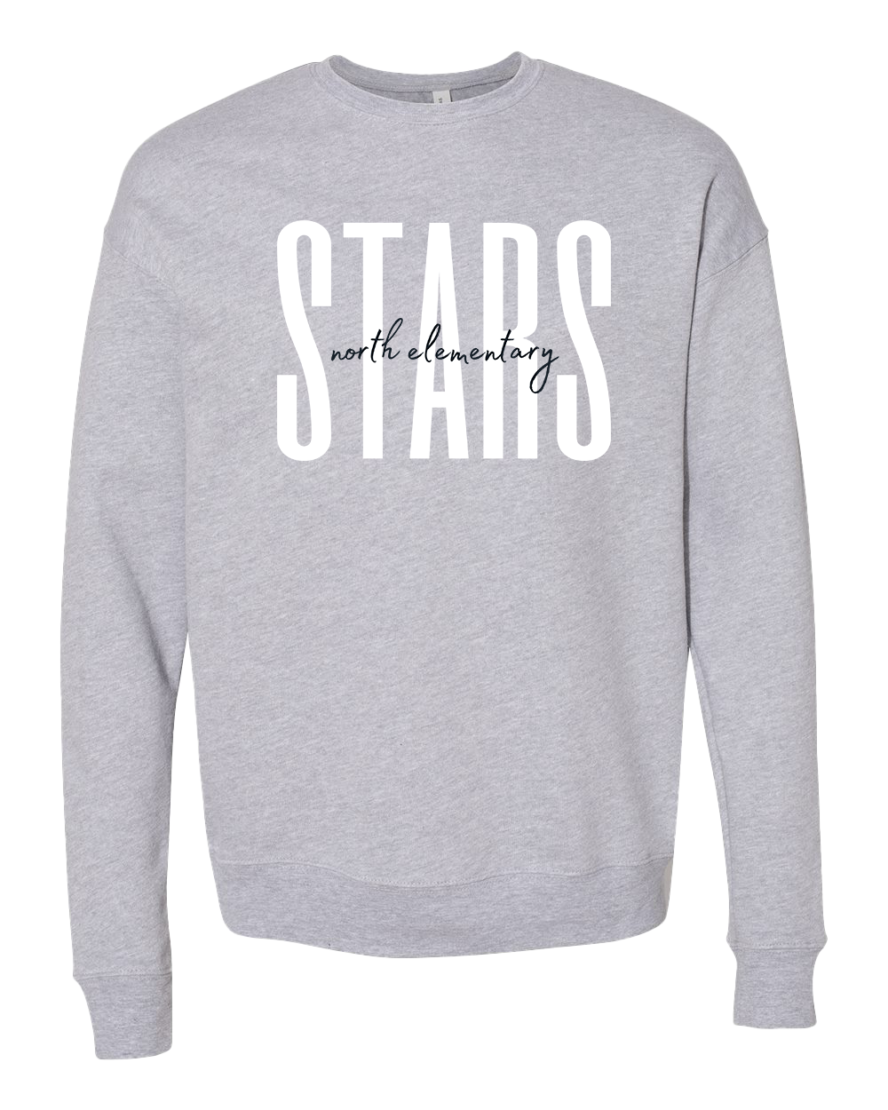 North Elementary Stars Tall Font Crew - Various  Colors