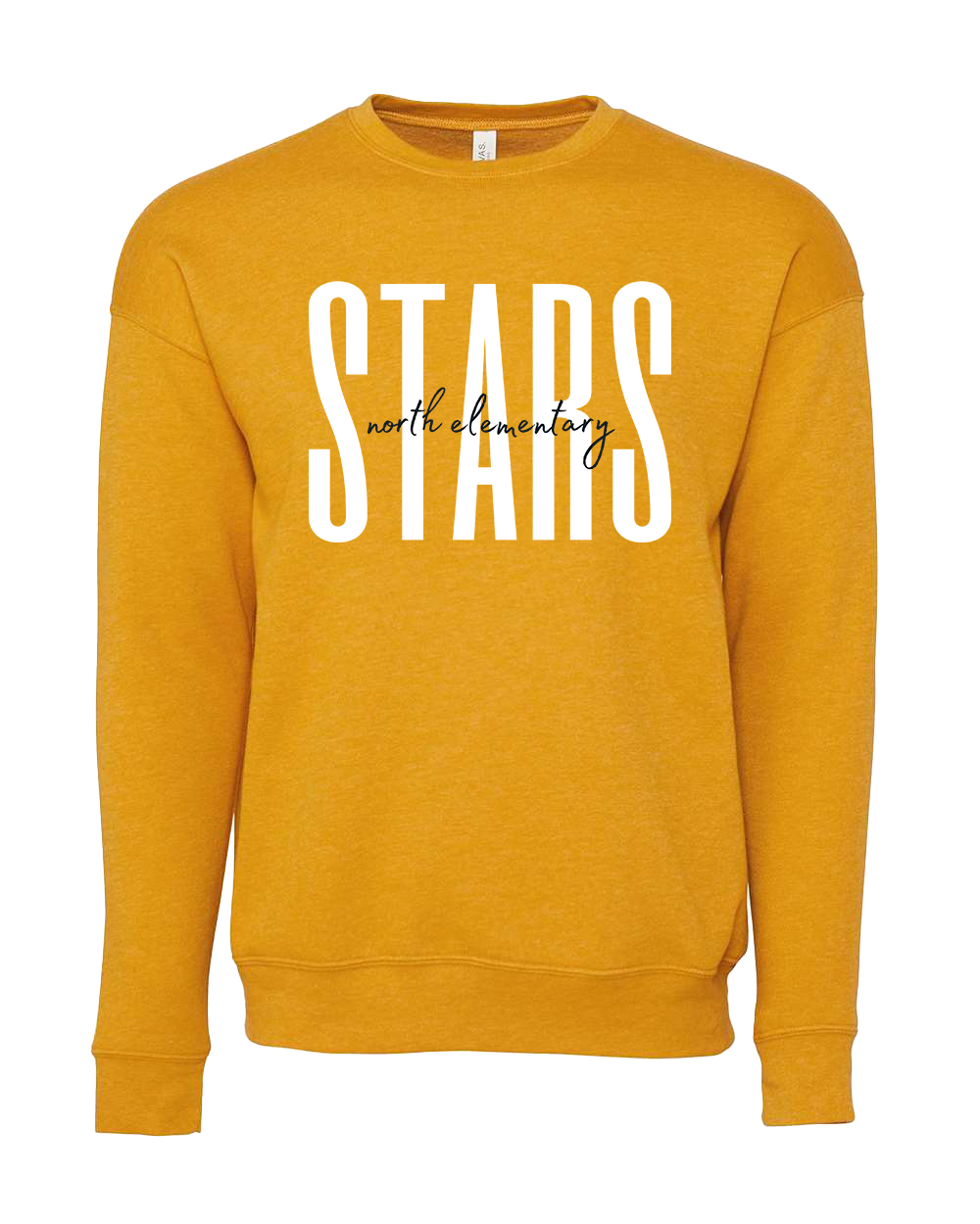 North Elementary Stars Tall Font Crew - Various Colors