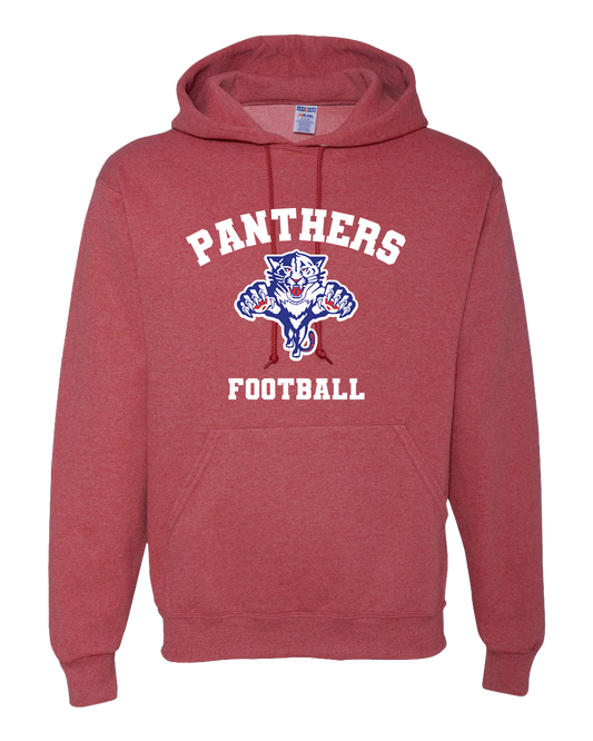 Elwood Panthers Football Hooded Sweatshirt - Heather Red