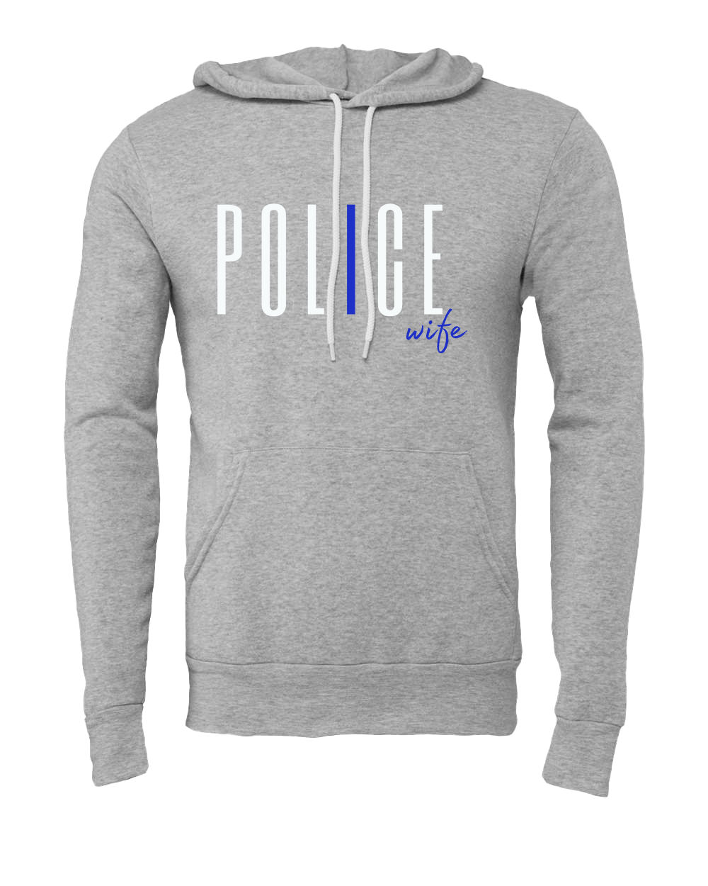 Police Wife Hooded Sweatshirt - Athletic Heather
