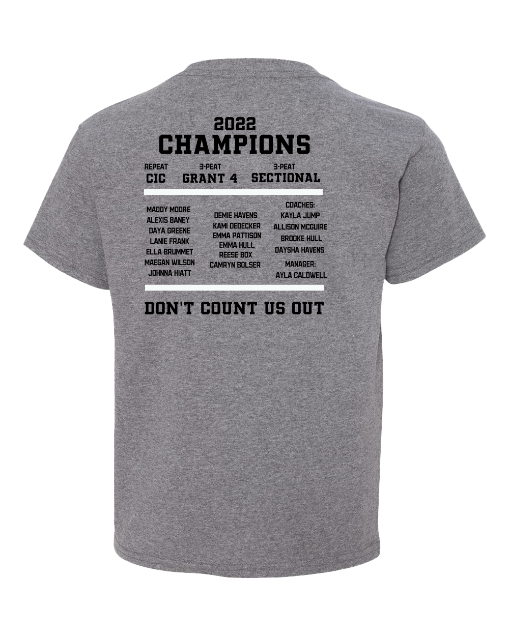 Youth Argylls Volleyball Championship Tshirt - Graphite Heather