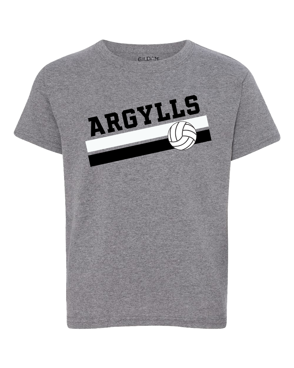 Youth Argylls Volleyball Championship Tshirt - Graphite Heather