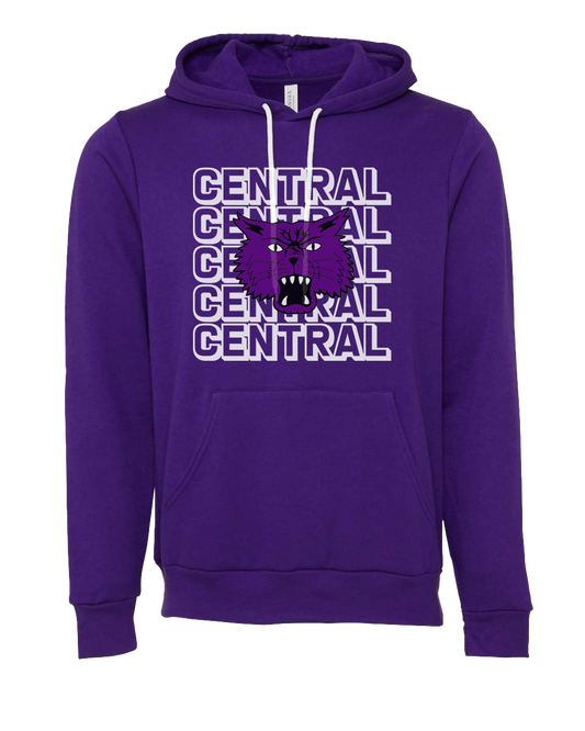 Muncie Central Bearcats Hooded Sweatshirt - Purple