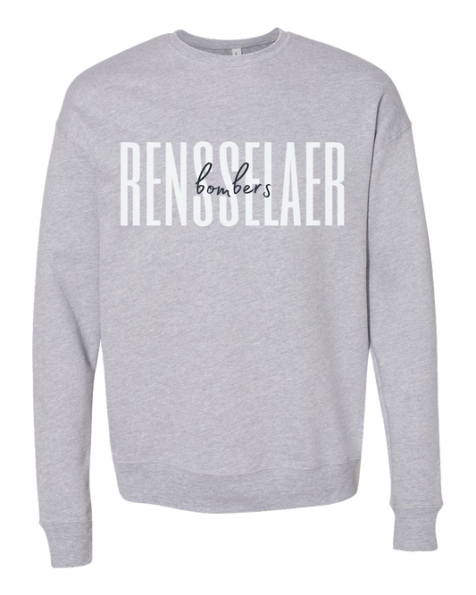 Rensselaer Central Bombers Script Crew Sweatshirt - Athletic Heather
