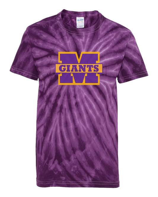 Marion Giants Youth Tie Dye Tshirt - Purple