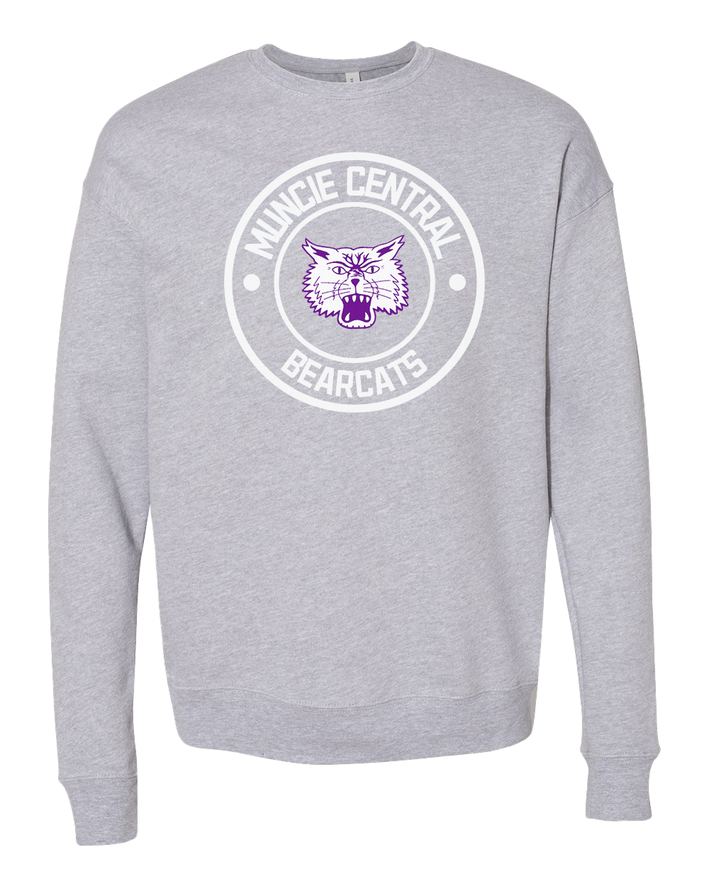 Muncie Central Bearcats Round Logo Sweatshirt - Athletic Heather