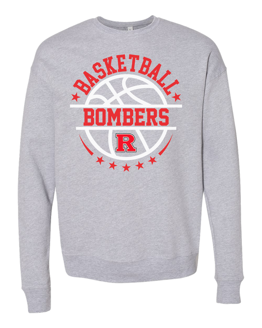 Rensselaer Central Bombers Basketball Crew Sweatshirt - Athletic Heather