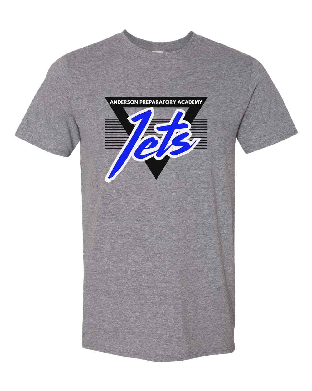 Retro Anderson Preparatory Academy Jets Tshirt - Graphite Heater