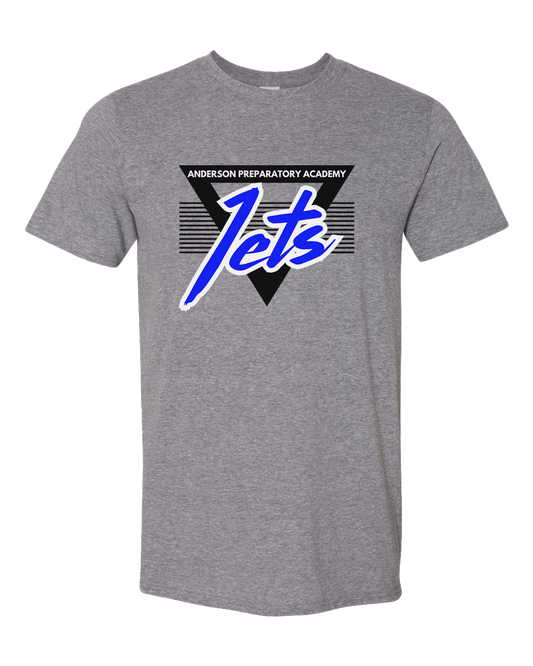Retro Anderson Preparatory Academy Jets Tshirt - Graphite Heater