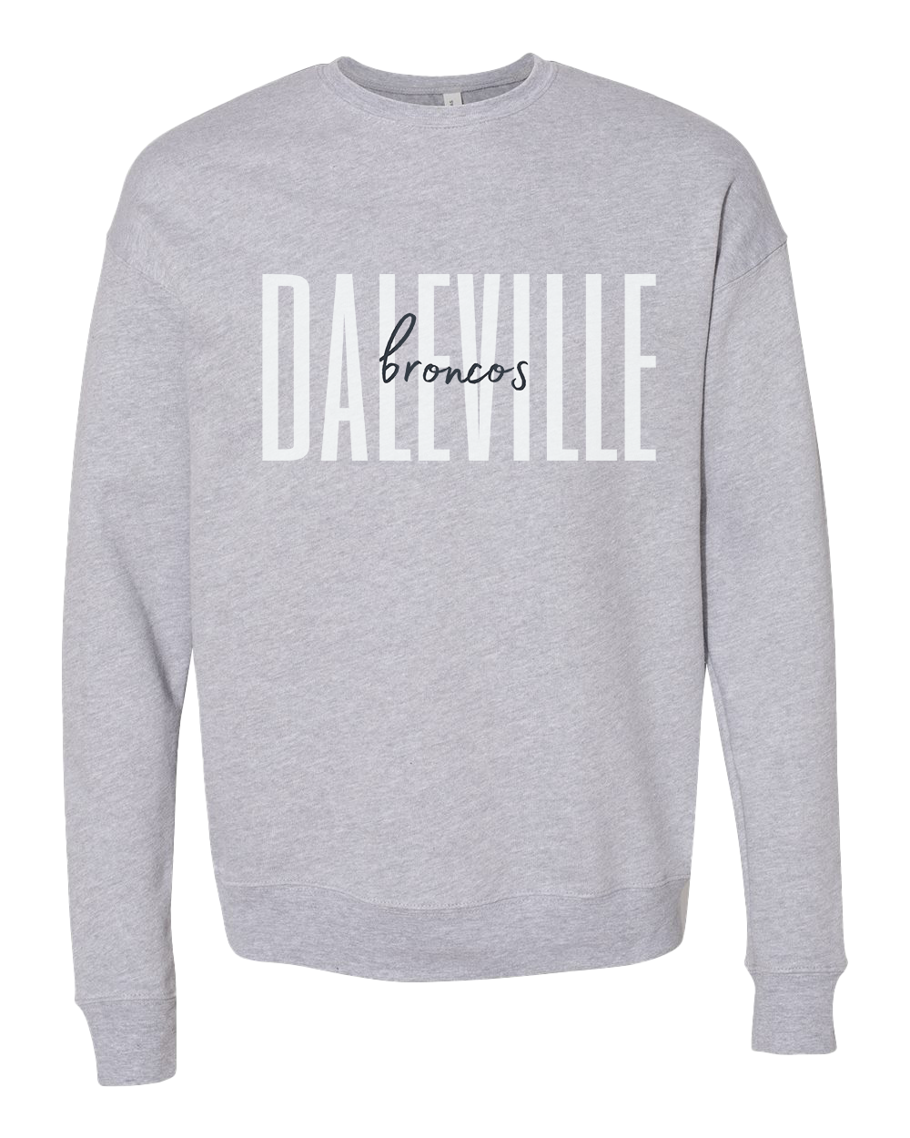 Daleville Broncos Script Crew Sweatshirt - Athletic Heather