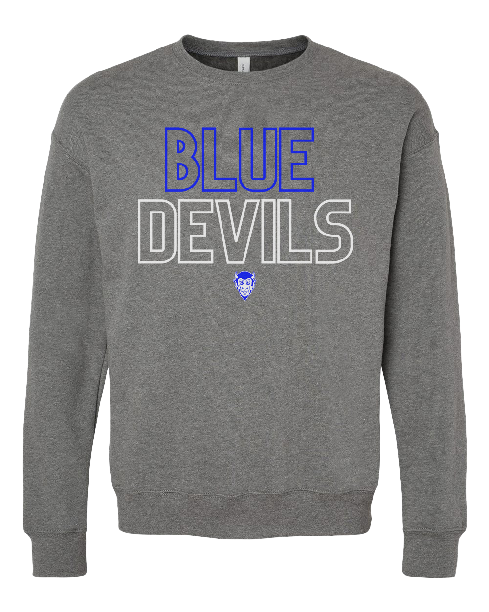 Tipton Blue Devils Crew Sweatshirt - Dark Heather