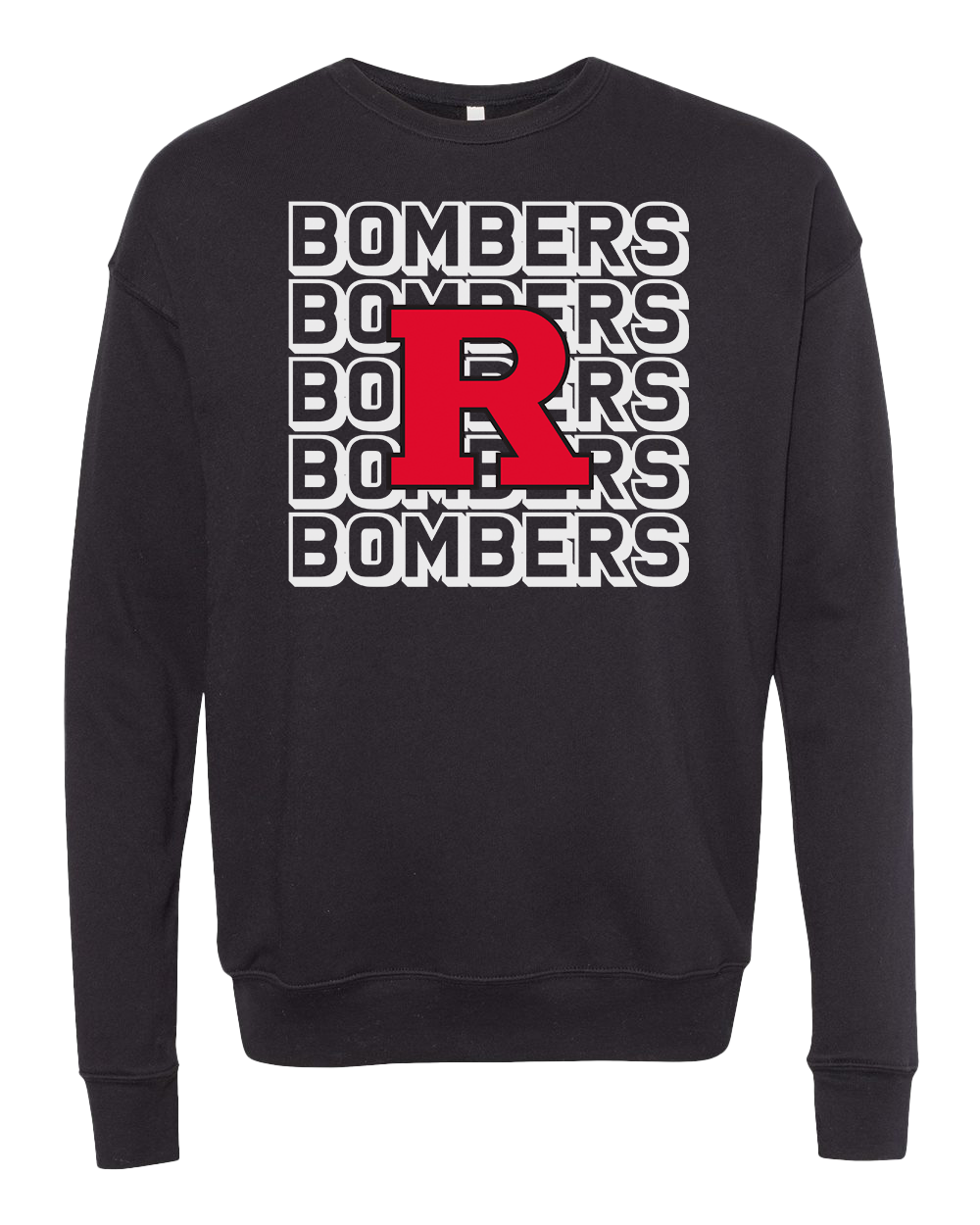 Rensselaer Central Bombers Repeat Crew Sweatshirt - Black