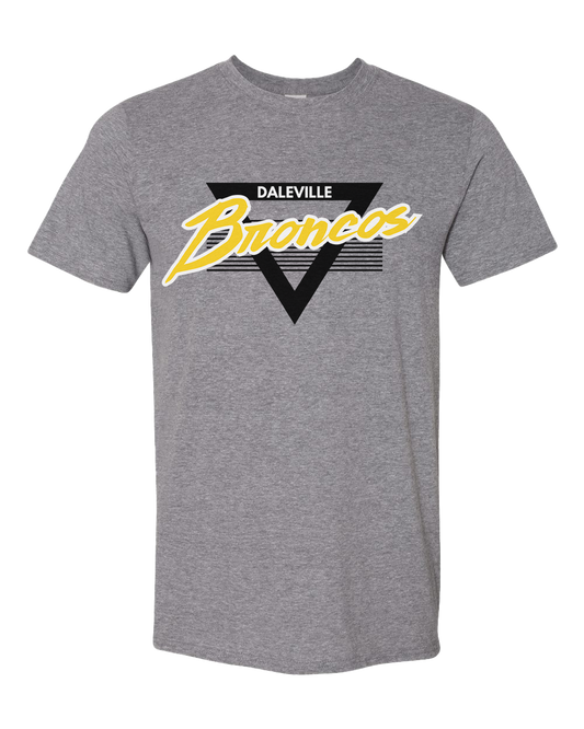 Daleville Broncos 90s Retro Tshirt - Graphite Heather