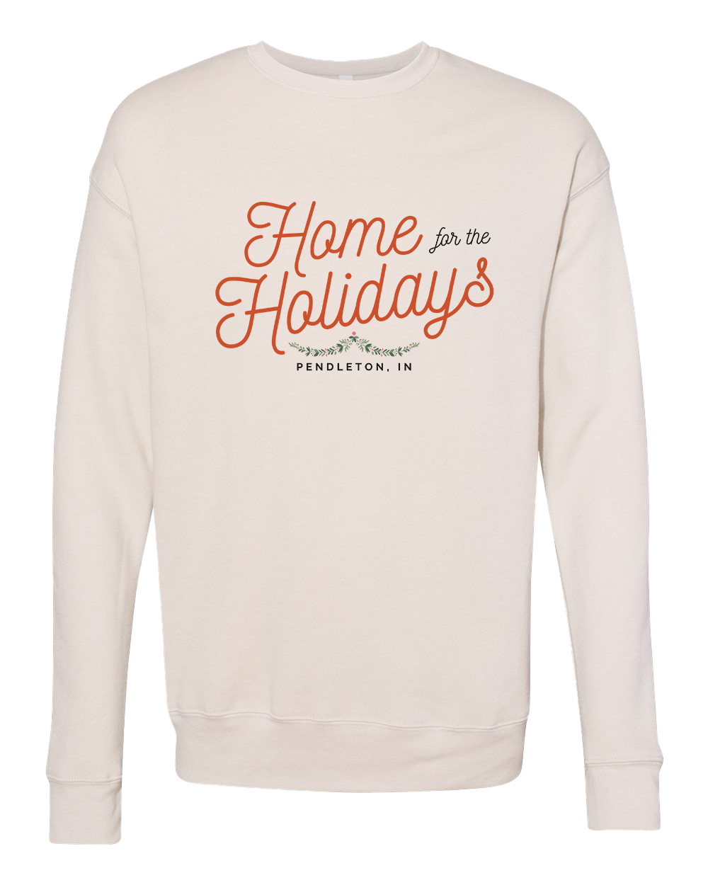 Home for the Holidays Crew Sweatshirt (w/ Custom City) - Heather Dust