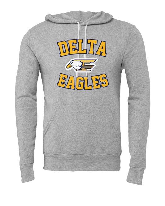 Delta Eagles Block Hoodie - Athletic Heather