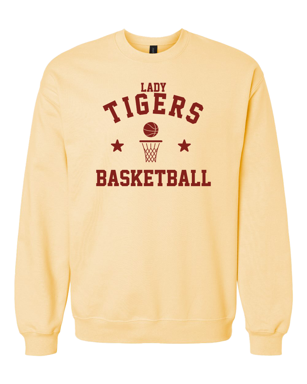 Alex Lady Tigers Basketball Crewneck Sweatshirt - Yellow