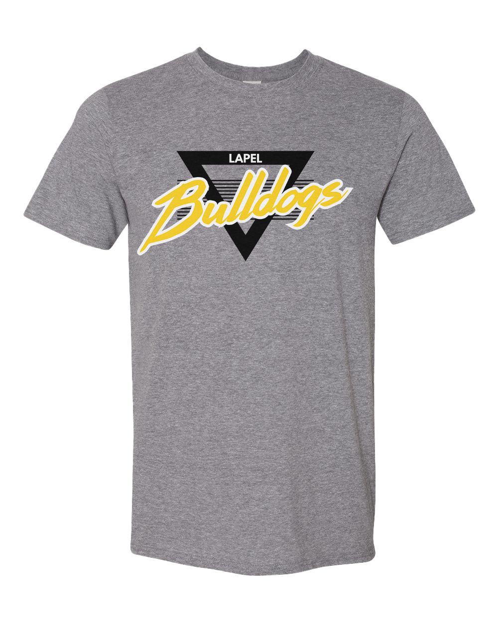 Lapel Bulldogs Retro 90s Tshirt - Graphite Heather
