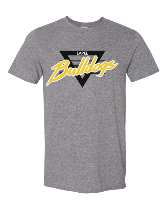 Lapel Bulldogs Retro 90s Tshirt - Graphite Heather