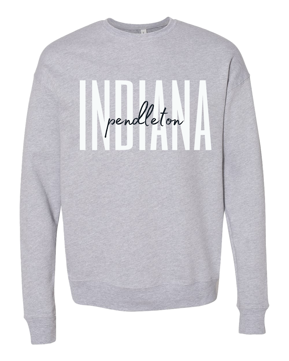 Pendleton Indiana Script Crew Sweatshirt - Athletic Grey