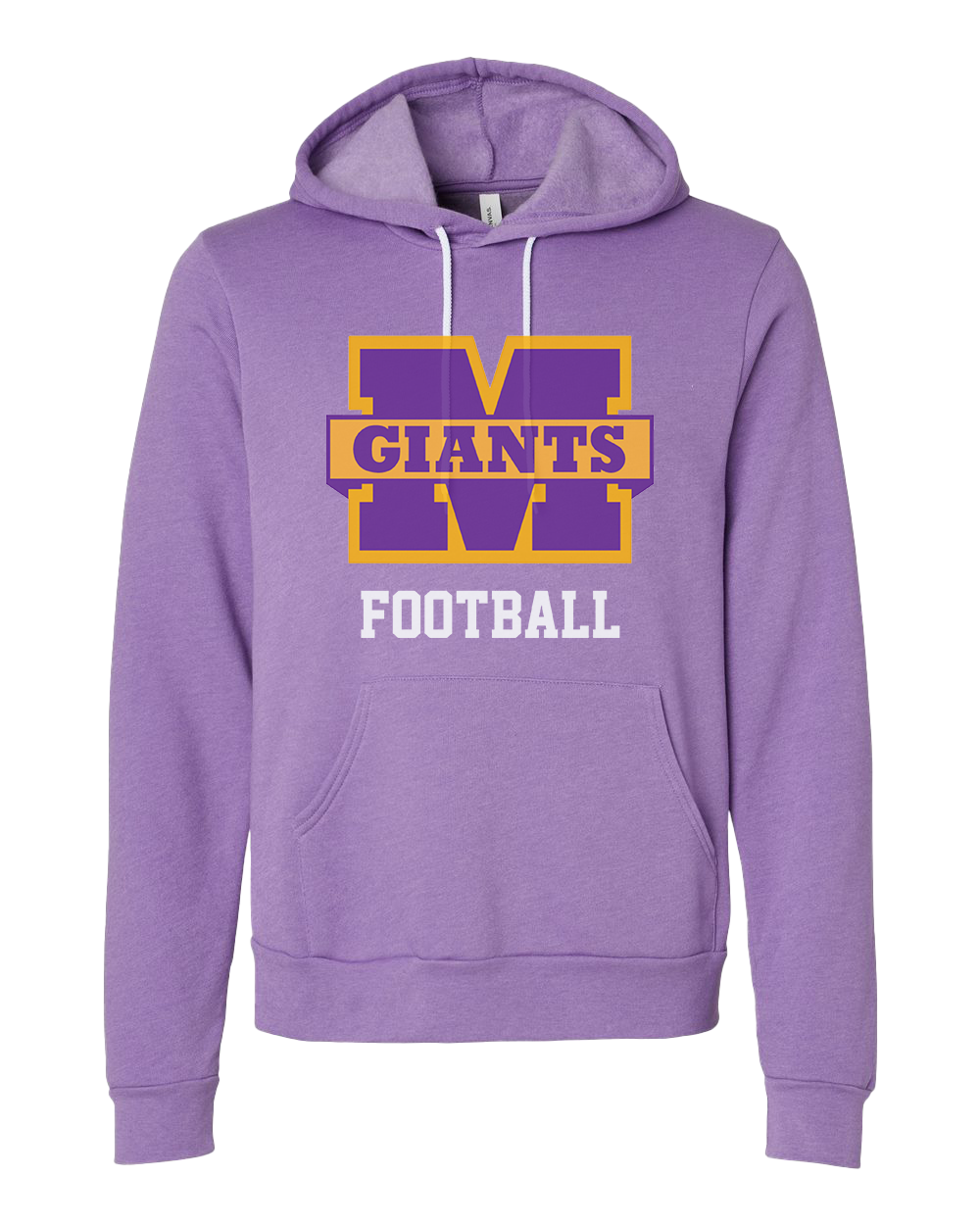 Marion Giants Football Hooded Sweatshirt - Heather Purple