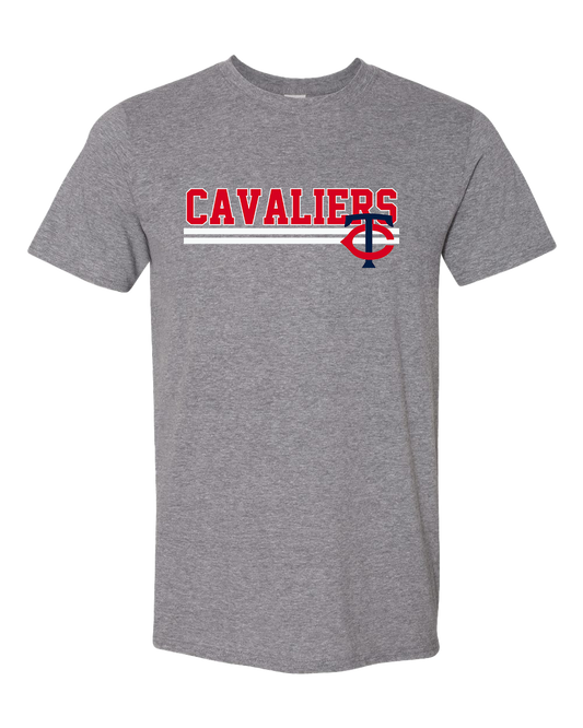 Tri-County Cavaliers Block Tshirt - Graphite Heather