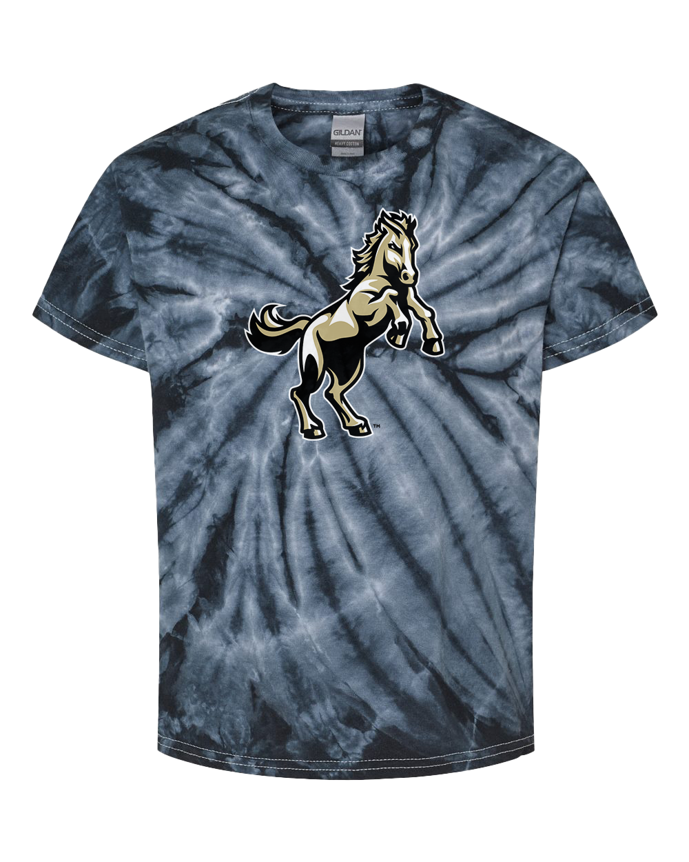 Daleville Broncos Youth Tie Dye Tshirt - Black