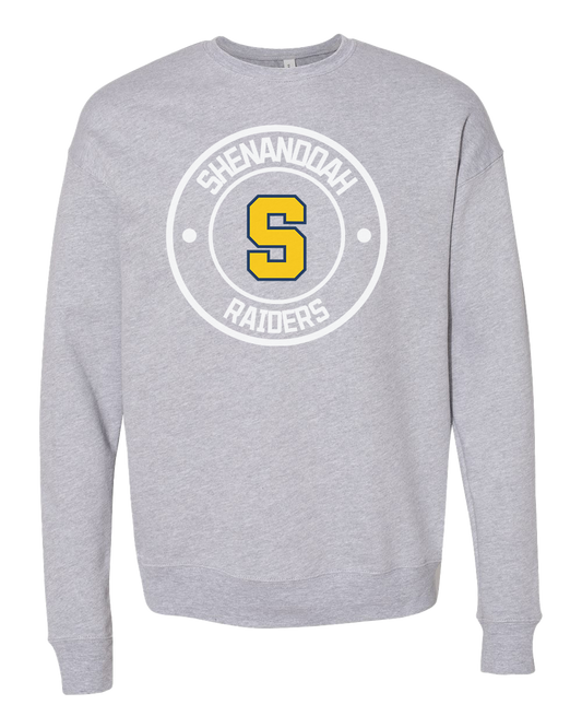 Shenandoah Raiders Round Logo Crew Sweatshirt - Athletic Heather