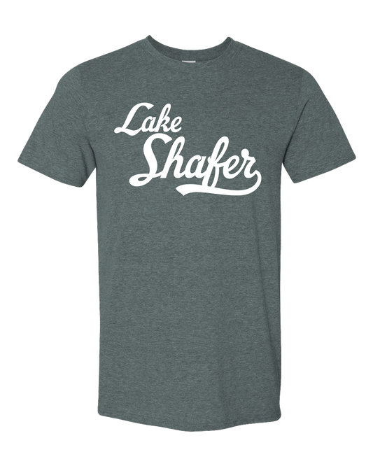 Lake Shafer Script Tshirt - Dark Heather