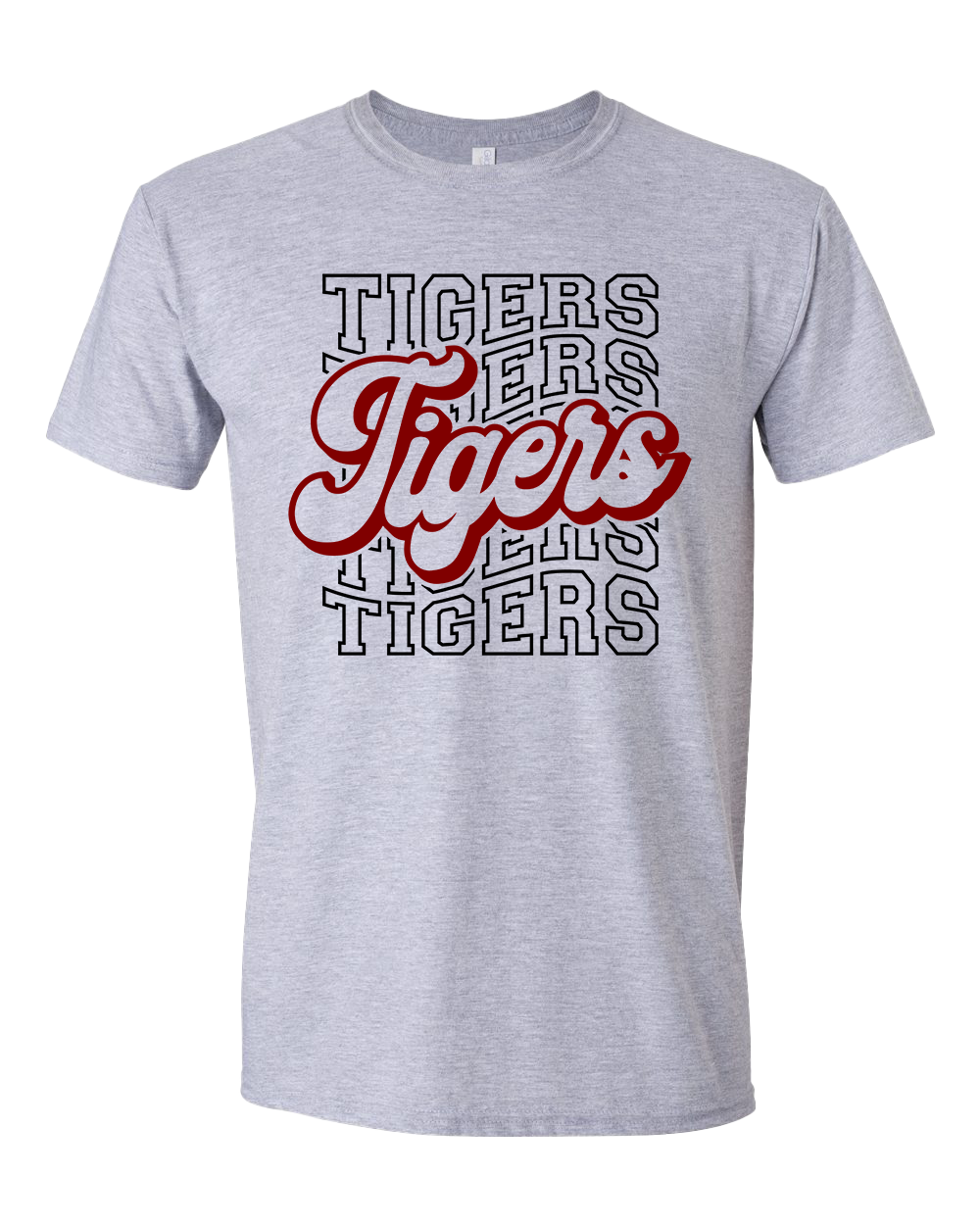 Alex Tigers Wavy Font Tshirt - Grey – Hoosier Classics