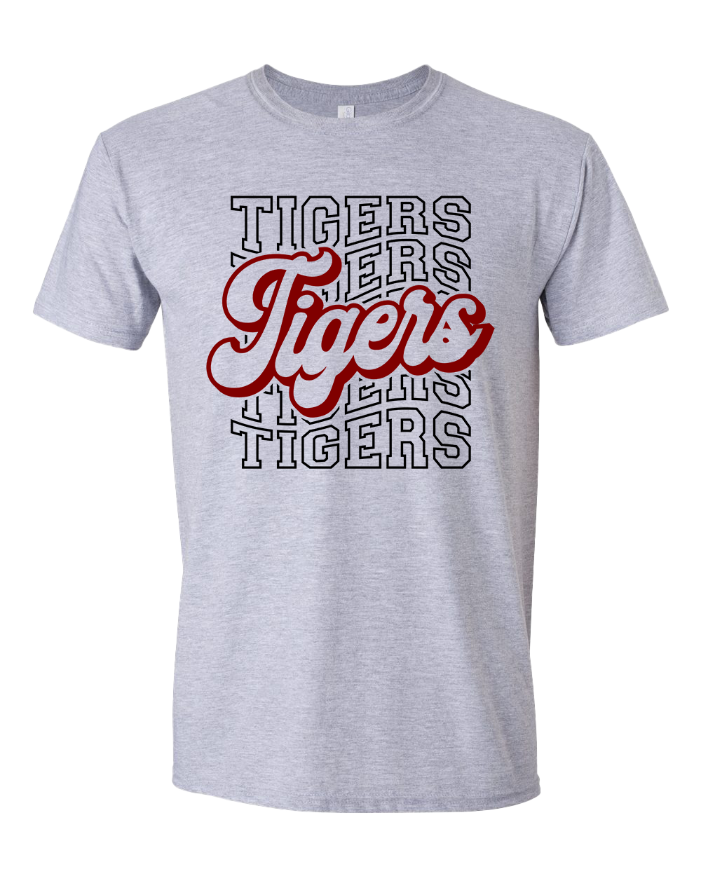Alex Tigers Wavy Font Tshirt - Grey