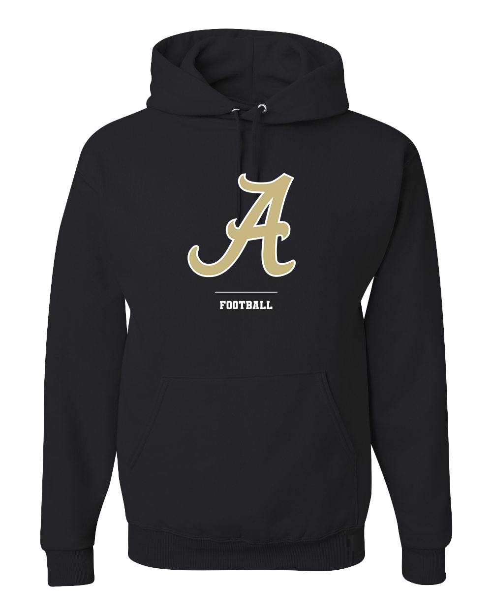 Madison Grant Argyll Football Hooded Sweatshirt - Black