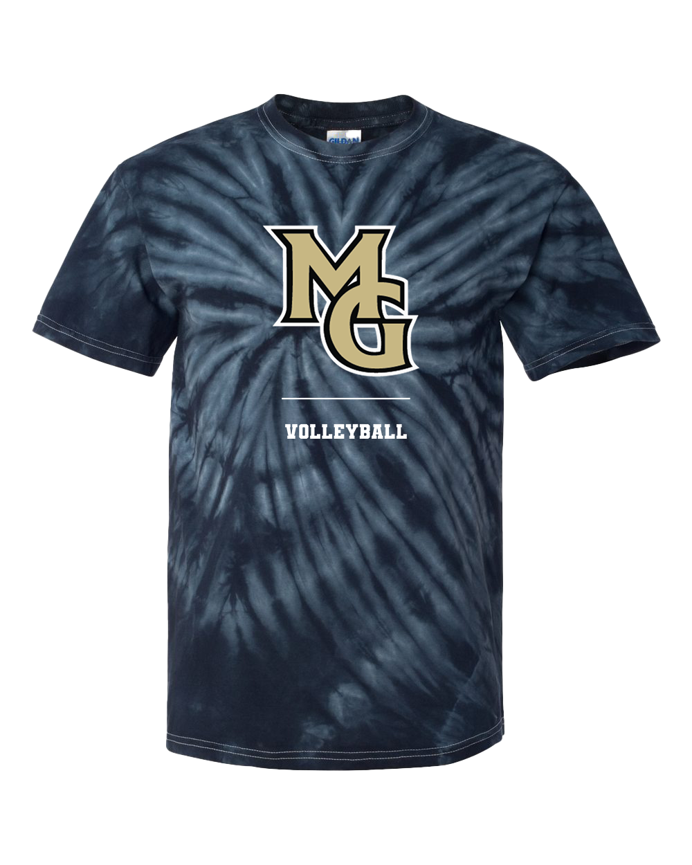 Madison Grant Argylls Volleyball Tie Dye Tshirt - Black